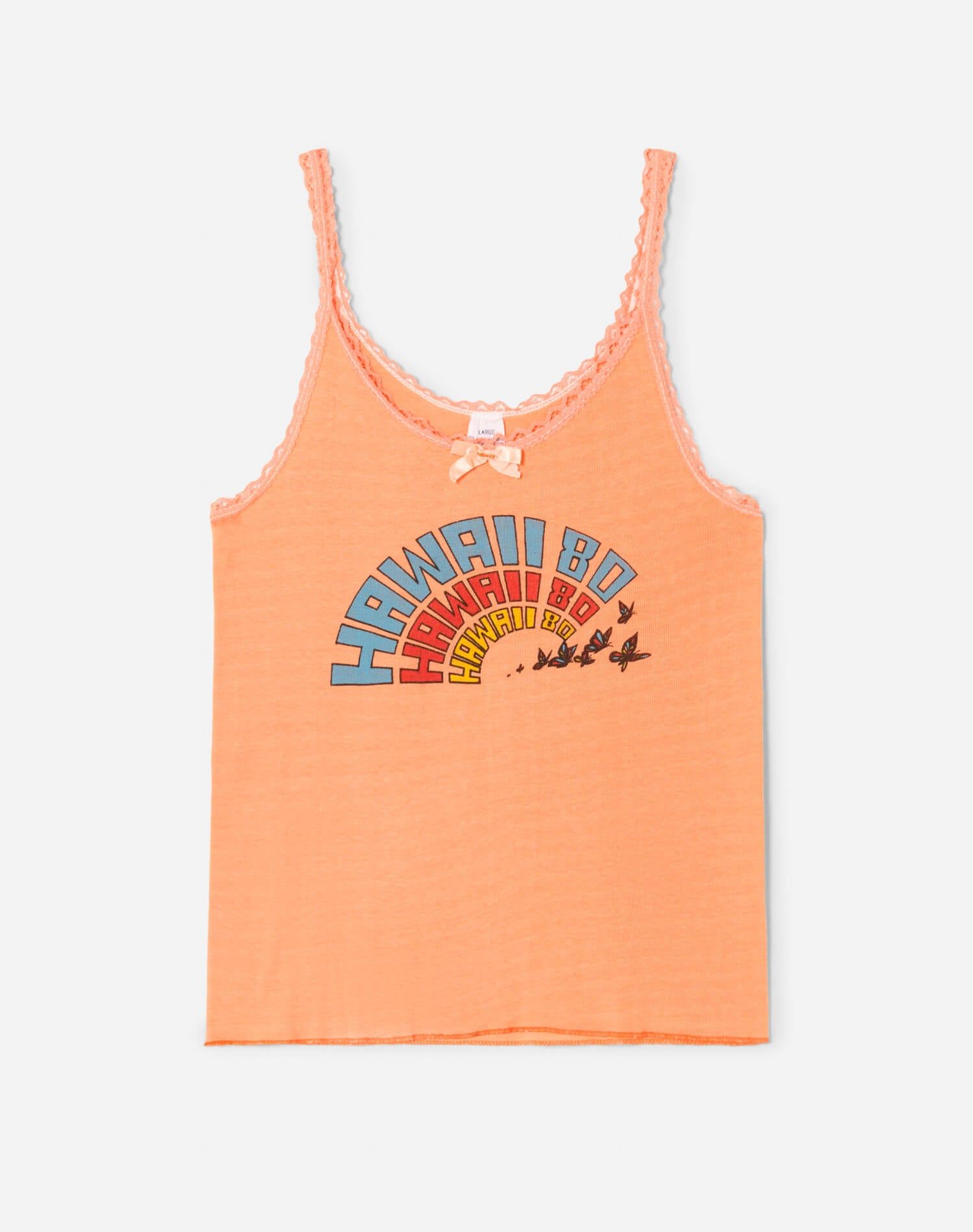 80s Lace Trim Hawaii Tank sold by Re/Done