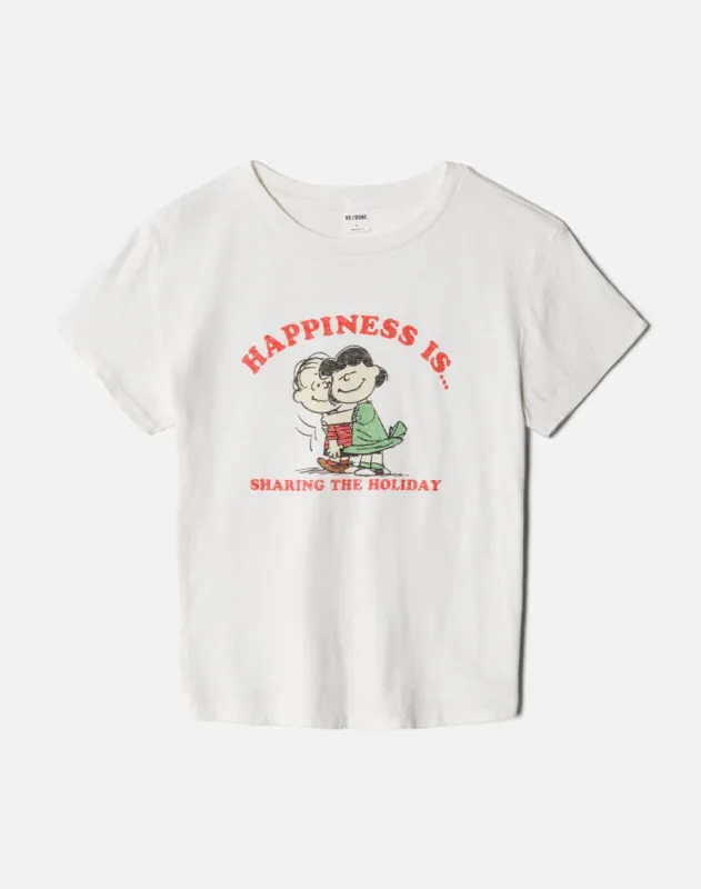 Classic "Peanuts Holiday" Tee - Vintage White sold by Re/Done