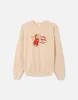 Upcycled "Little Devil" Sweatshirt in Beige - 11229795 sold by Re/Done