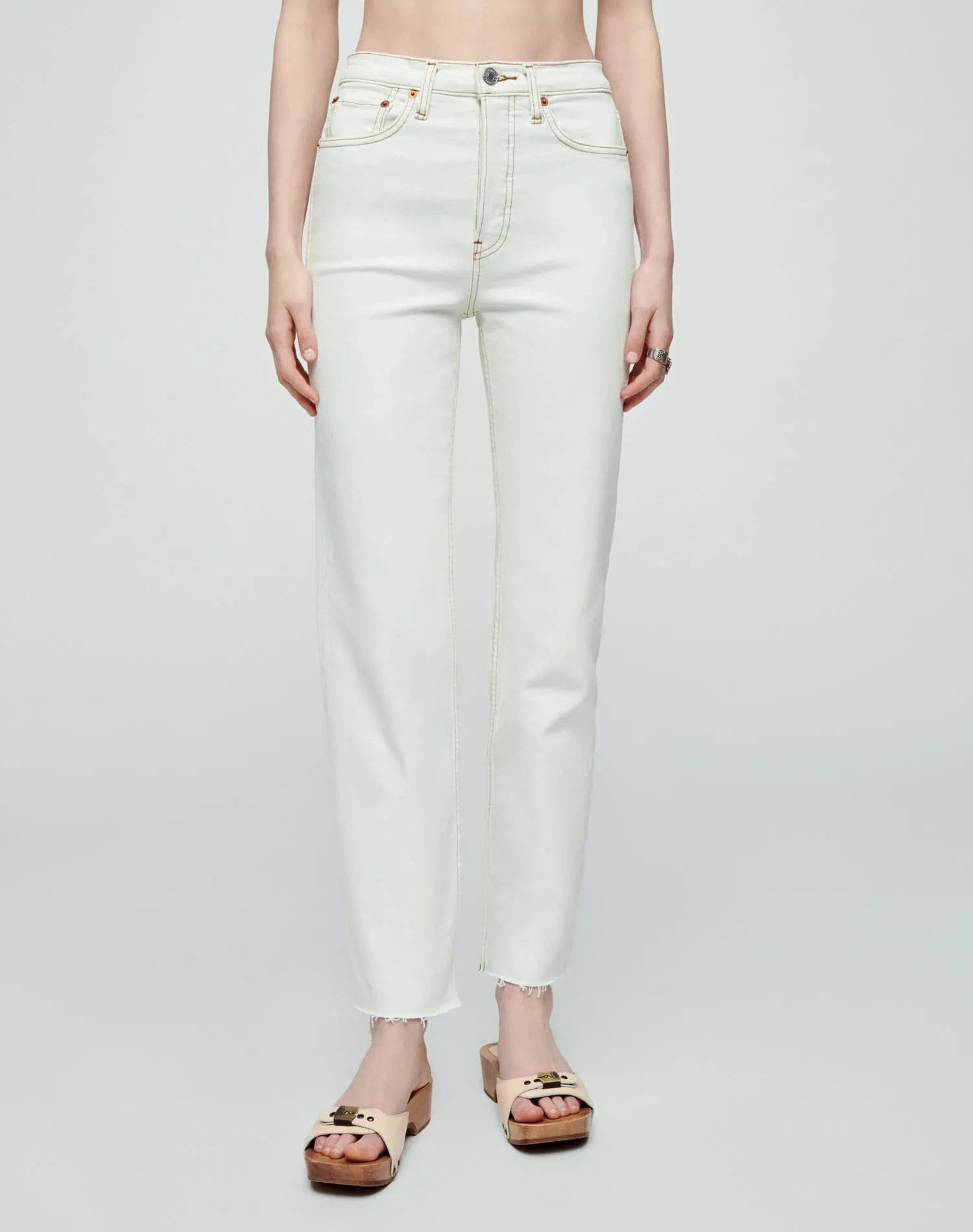 Comfort Stretch High Rise Stove Pipe - Bleach Like sold by Re/Done product image thumbnail 3