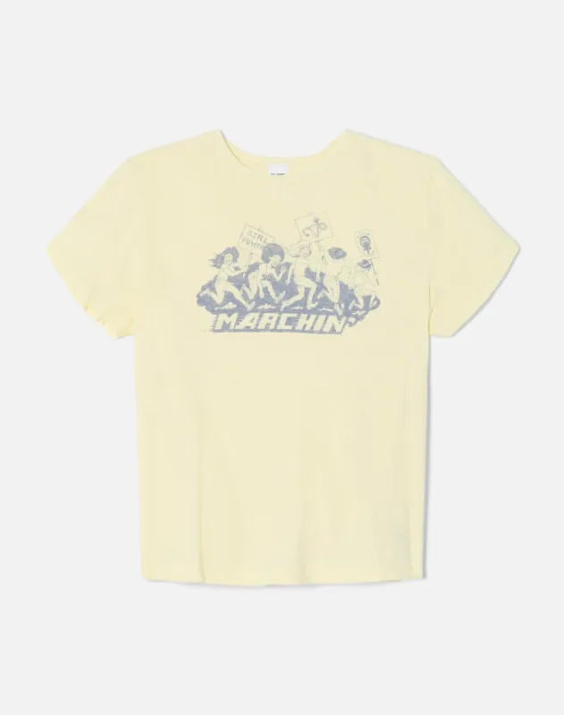 Classic "Marching" Tee -  Sunflower made by Re/Done