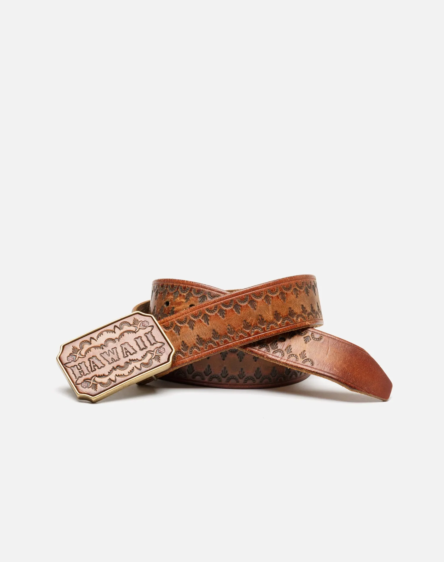 70s Hawaii Brass Buckle On Stamped Belt sold by Re/Done product image thumbnail 3