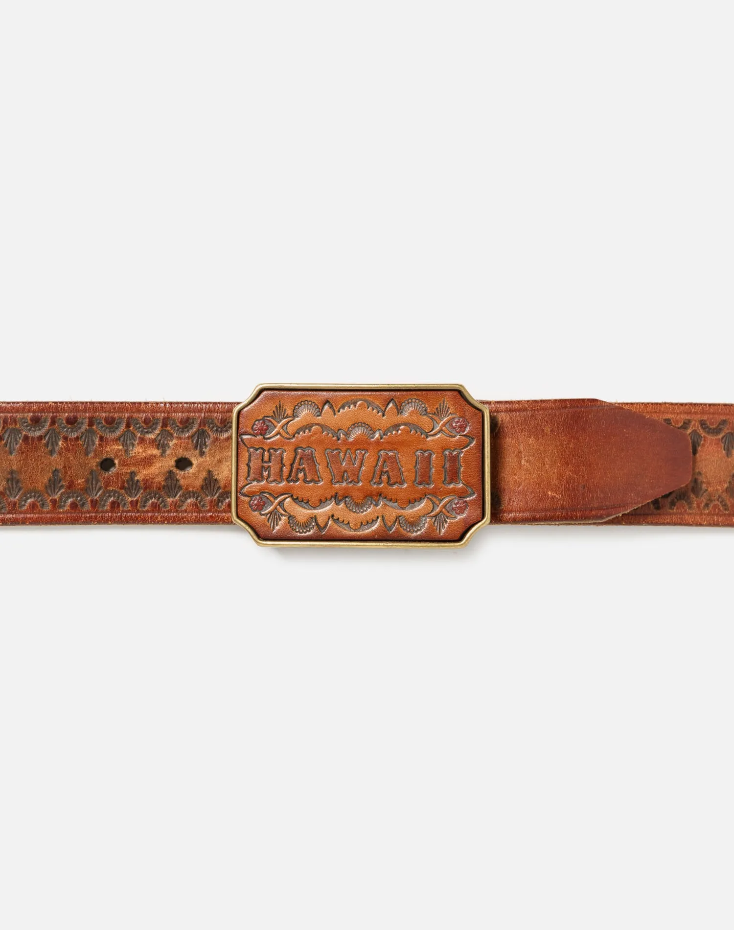70s Hawaii Brass Buckle On Stamped Belt sold by Re/Done product image thumbnail 4