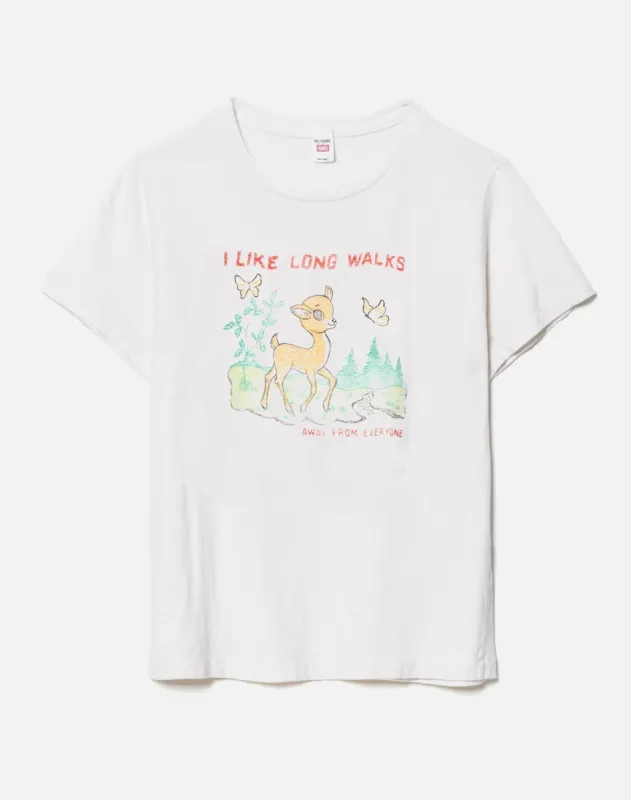Classic "Long Walks" Tee -  Vintage White sold by Re/Done
