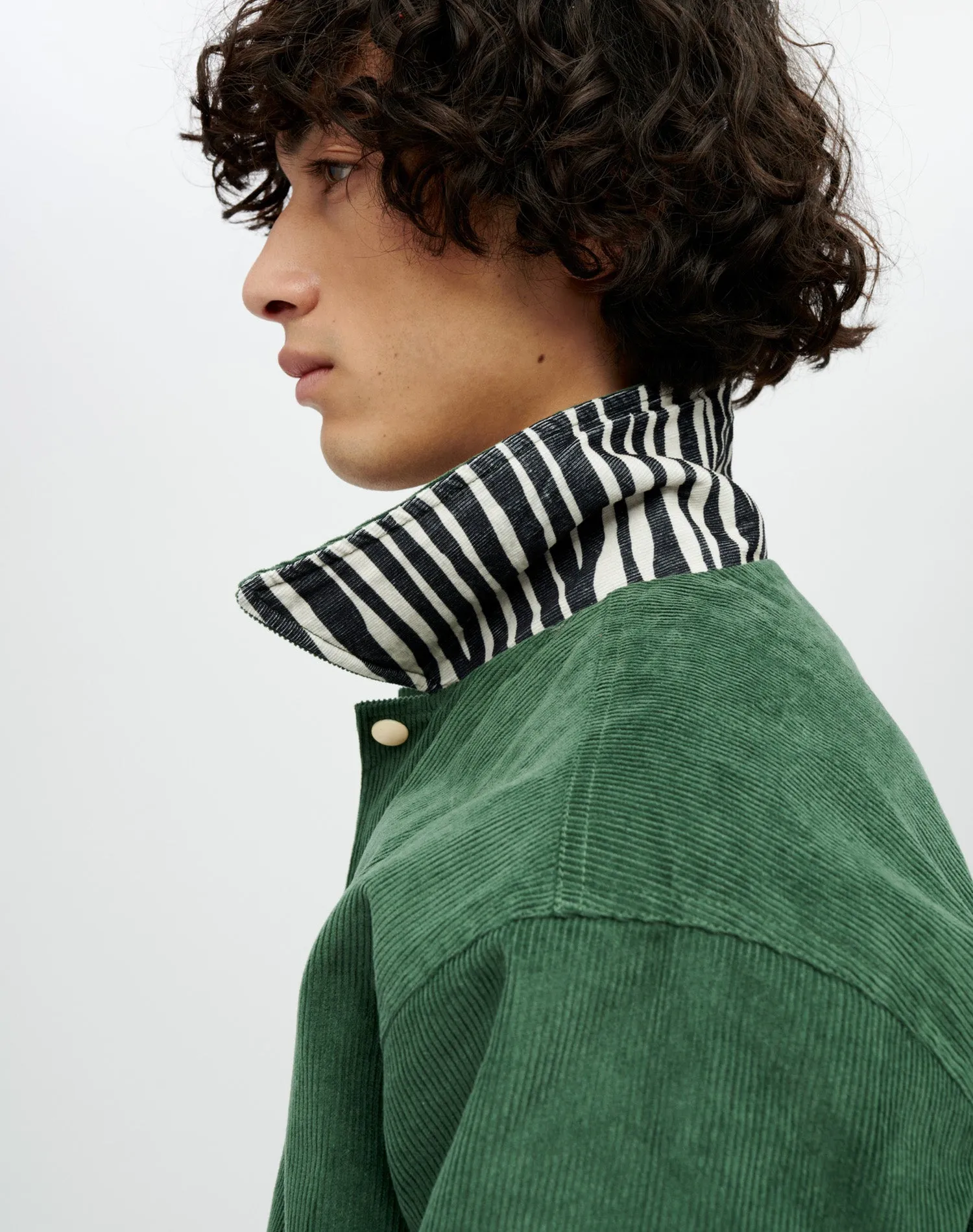 Varsity Jacket - Pine Green Zebra sold by Re/Done product image thumbnail 3