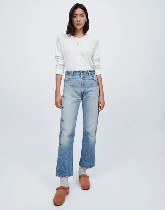 Levi's 70s Loose Flare in Indigo Stud sold by Re/Done