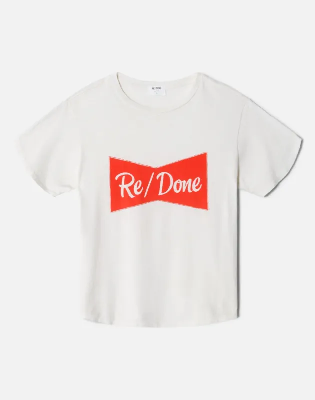 Classic "Ribbon" Graphic Tee -  Vintage White sold by Re/Done