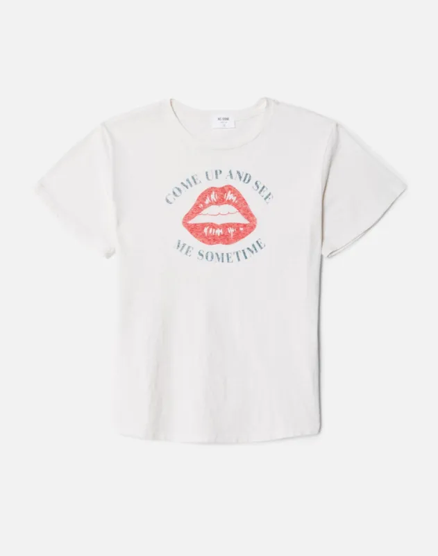 Classic "See Me Sometime" Tee -  Vintage White sold by Re/Done