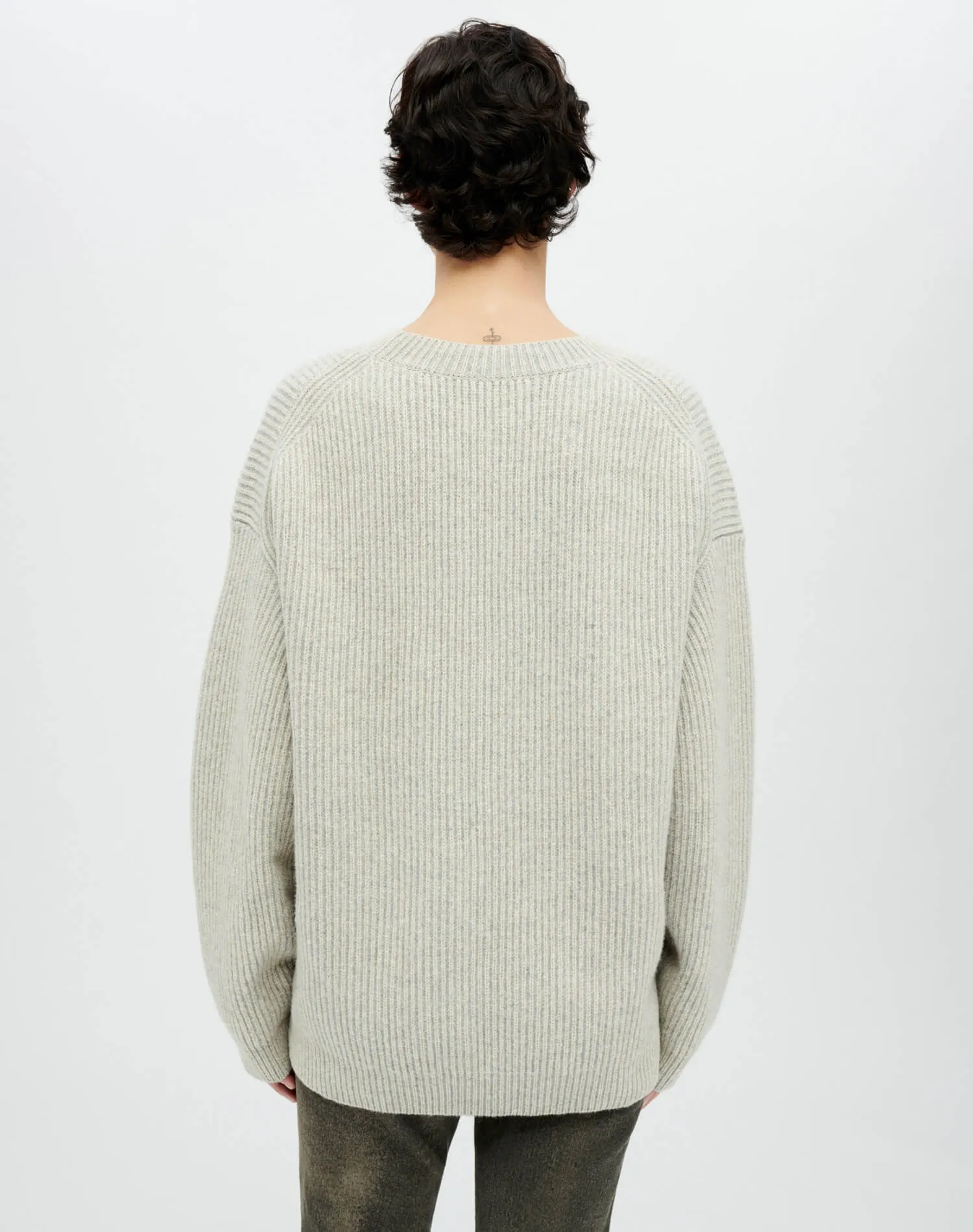 Plaited Crewneck Pullover - Oatmeal Grey Heather sold by Re/Done product image thumbnail 3