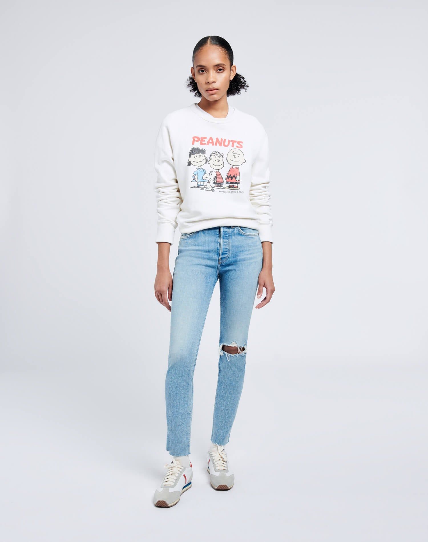 Classic Raglan "Peanuts" Crewneck - Off White sold by Re/Done product image thumbnail 4