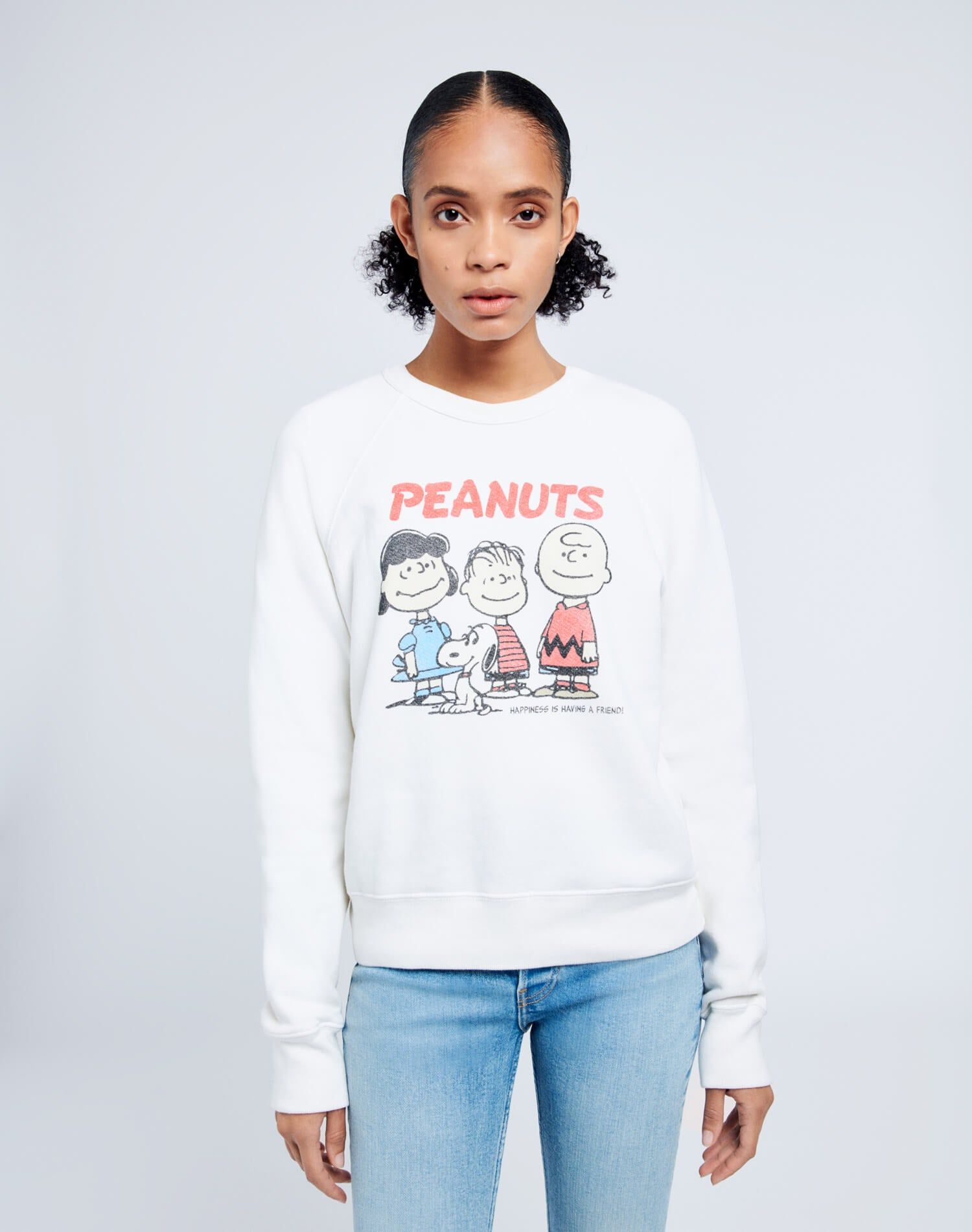 Classic Raglan "Peanuts" Crewneck - Off White sold by Re/Done product image thumbnail 3