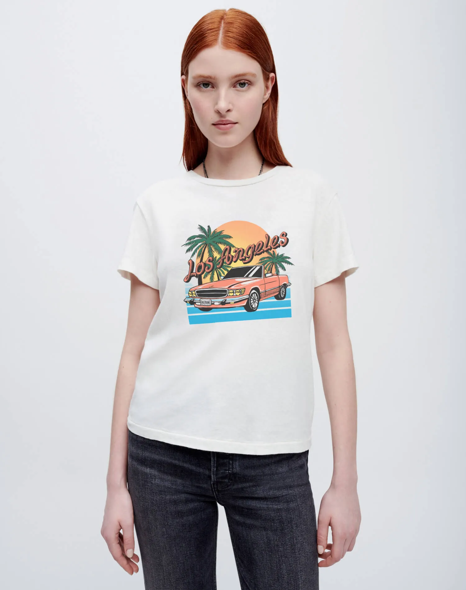 Classic "LA Drive" Tee - Vintage White sold by Re/Done