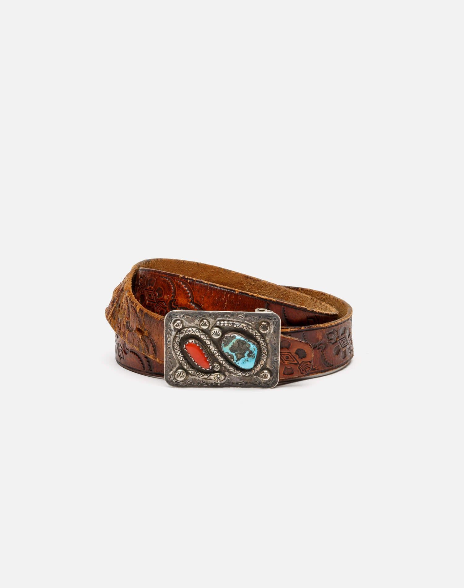 70s Two Stone Navajo Belt - #364 sold by Re/Done product image thumbnail 2