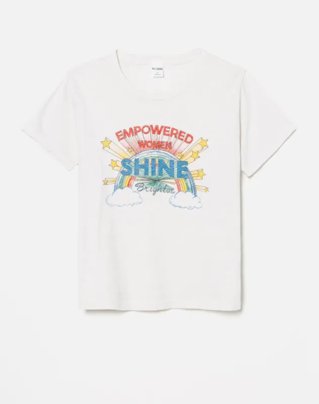 Classic "Shine" Tee -  Vintage White made by Re/Done