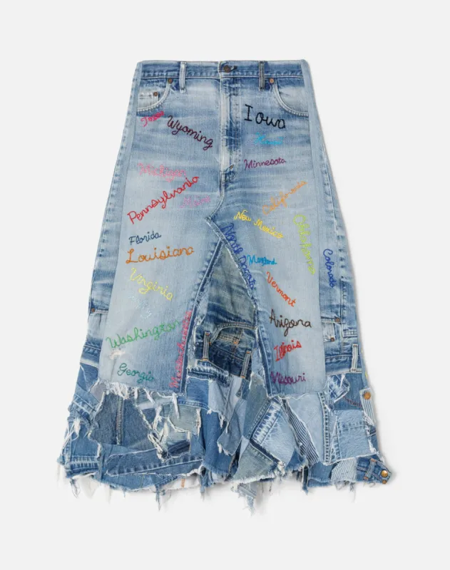 60s Levi's Patched Autograph Skirt - #13 made by Re/Done