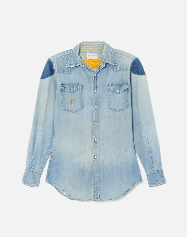 70s Embroidered Wrangler Button up sold by Re/Done