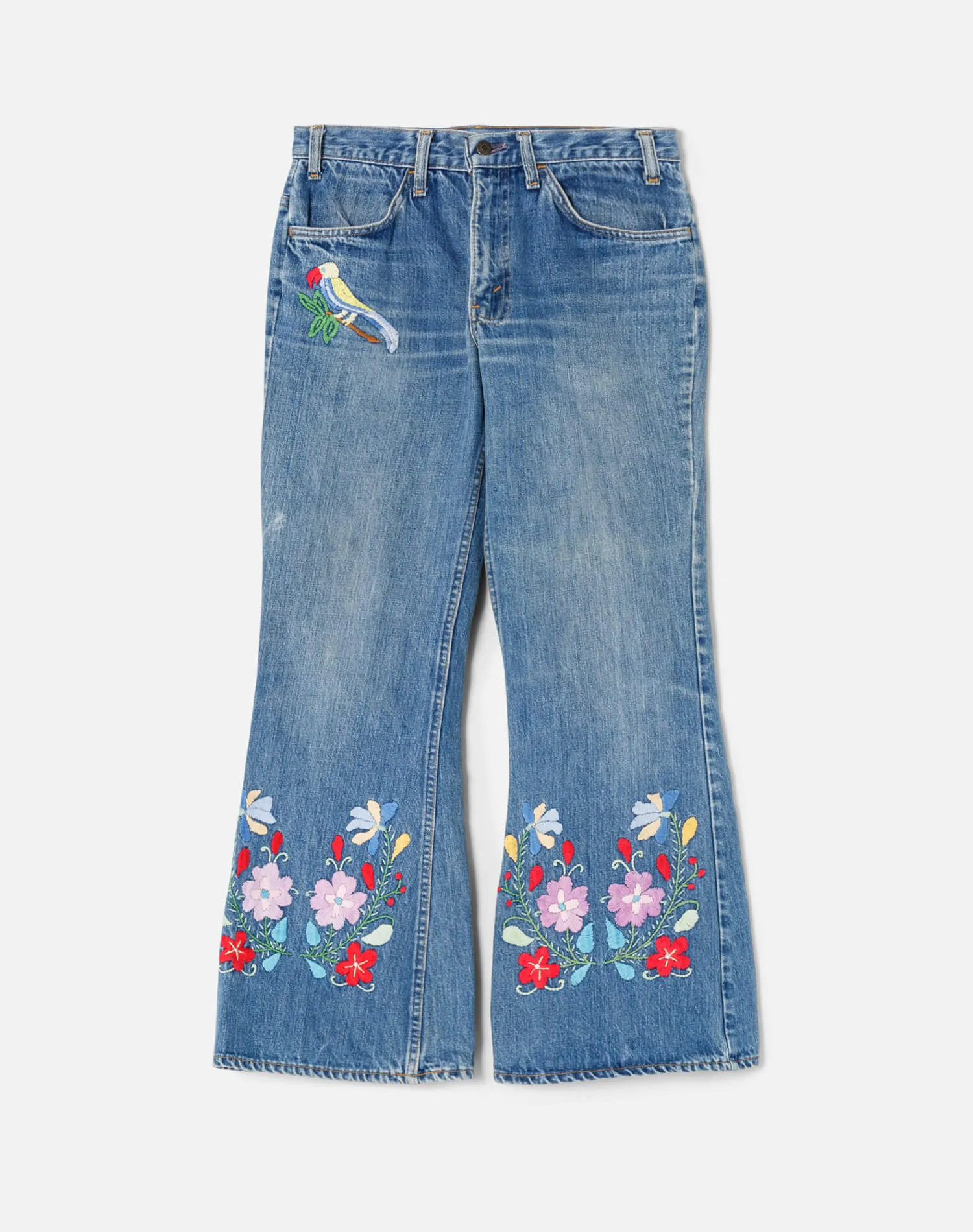 70s Levi's Orange Tab Embroidered Jeans -#24 sold by Re/Done