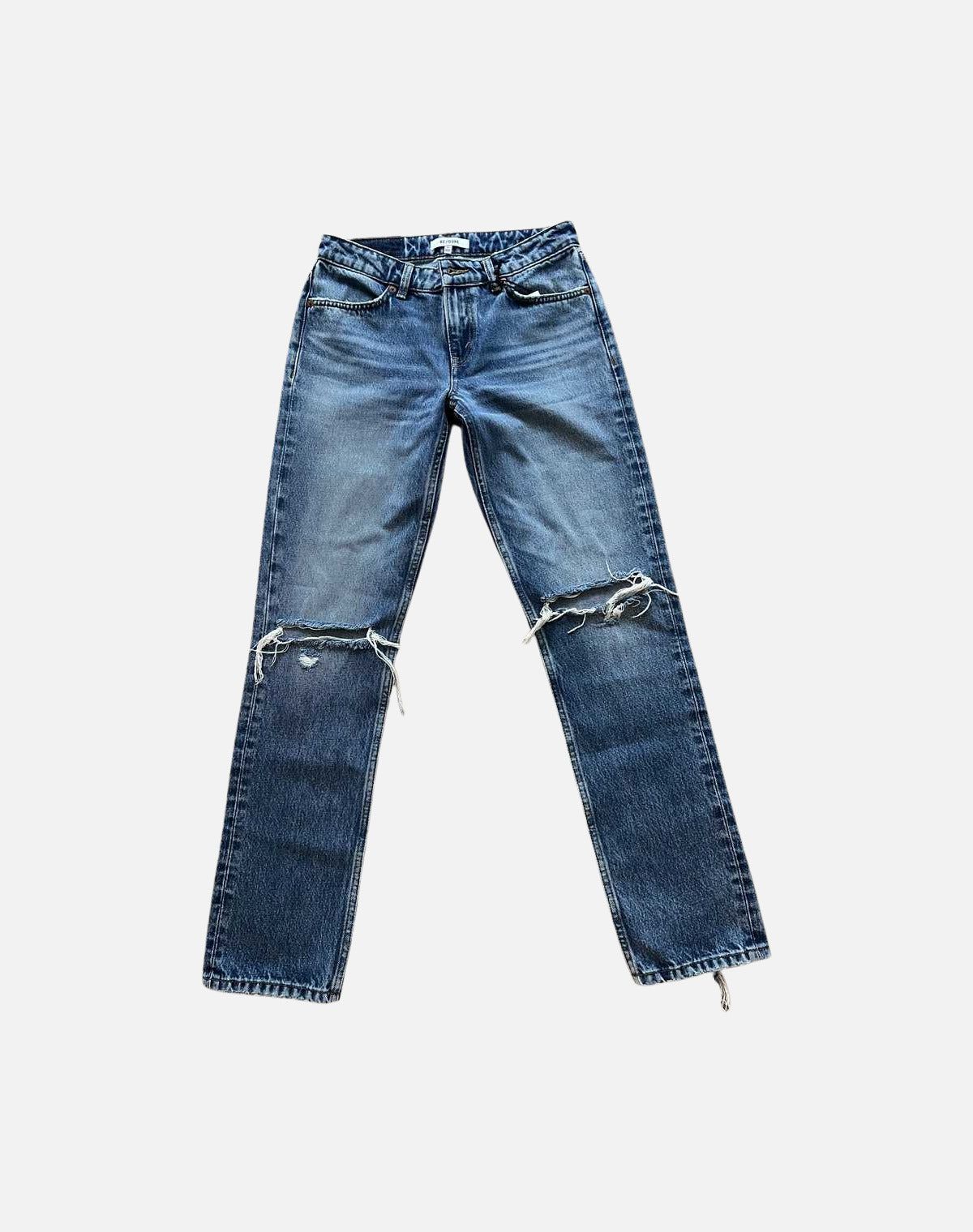 70s Low Rise Straight - Destroyed Mar sold by Re/Done