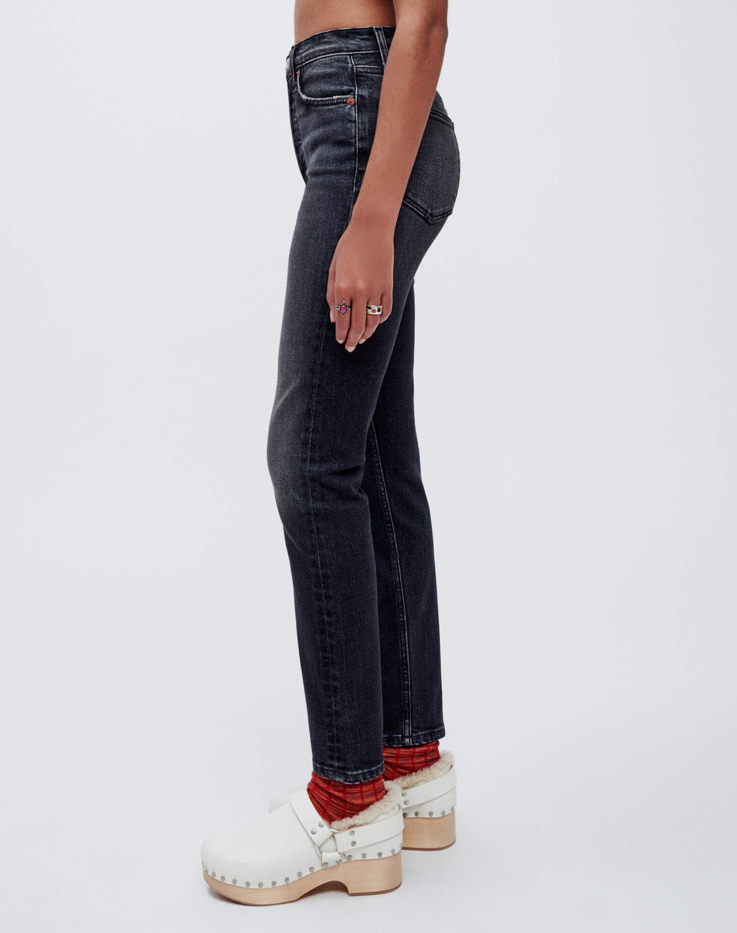 Extra Stretch High Rise Ankle Crop - Onyx Fade sold by Re/Done product image thumbnail 3