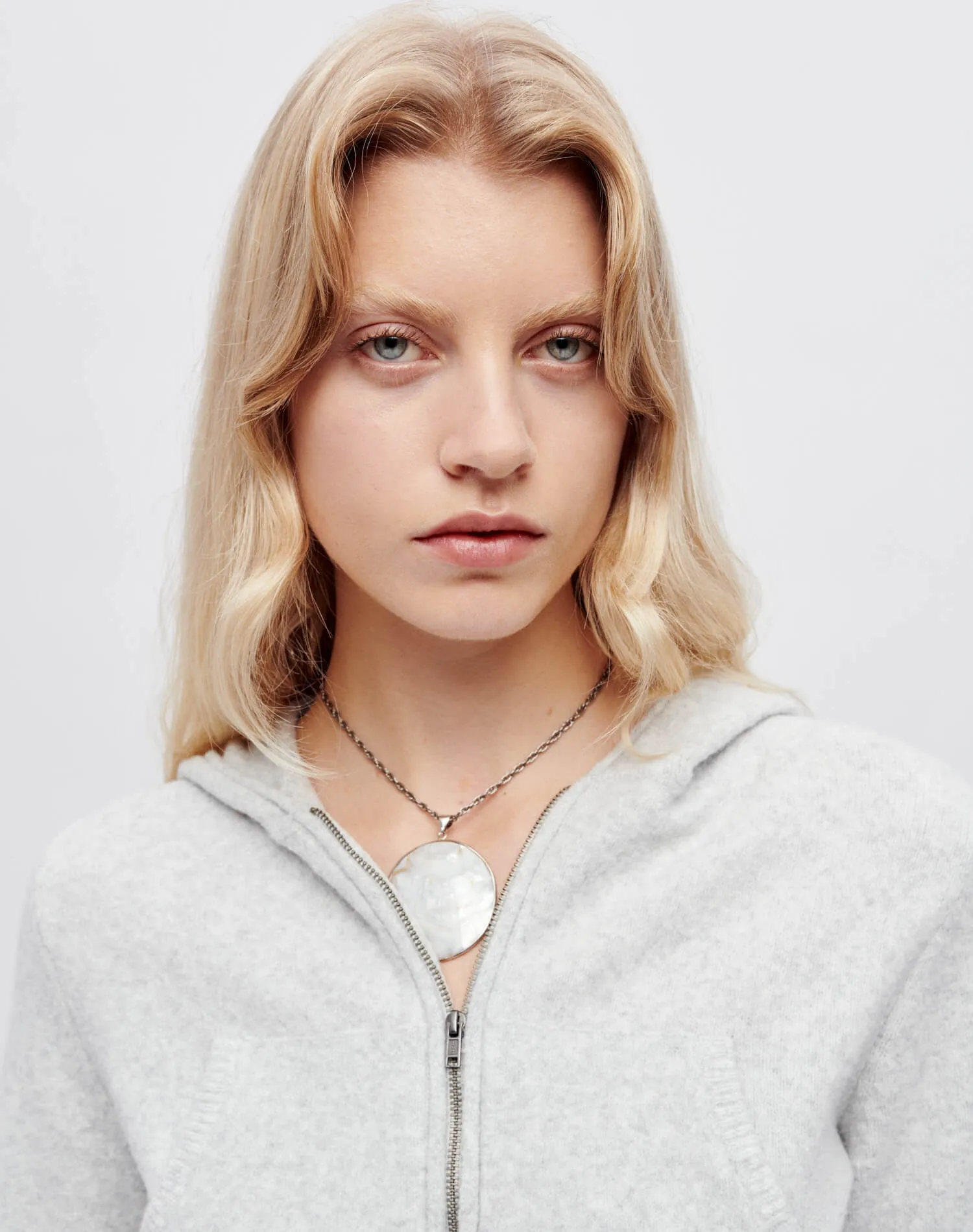 Mini Knit Hoodie - Light Grey sold by Re/Done product image thumbnail 3