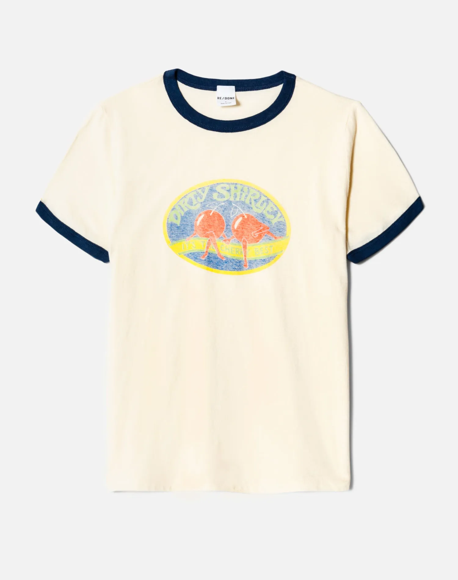 Ringer "Dirty Shirley" Tee - Vintage Ivory With Midnight sold by Re/Done