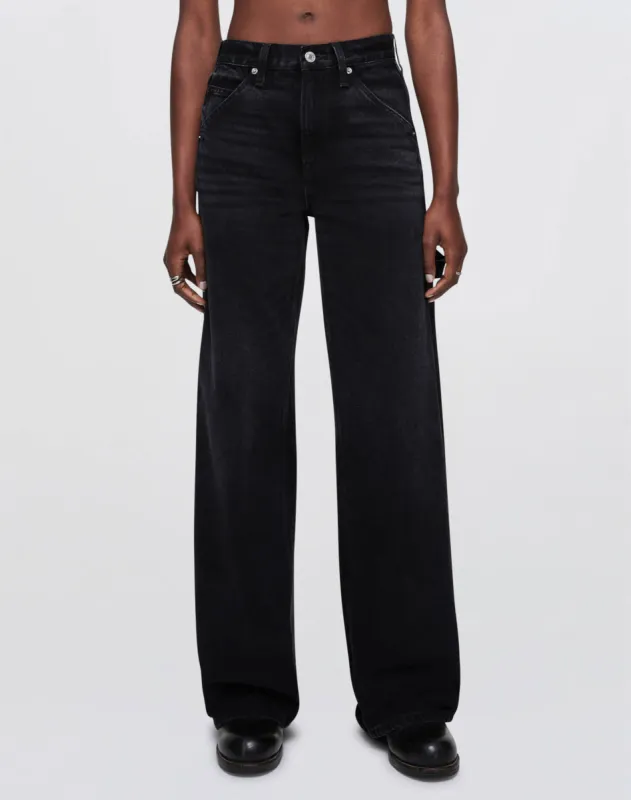Comfort Stretch Painter Jean - Crafted Black sold by Re/Done