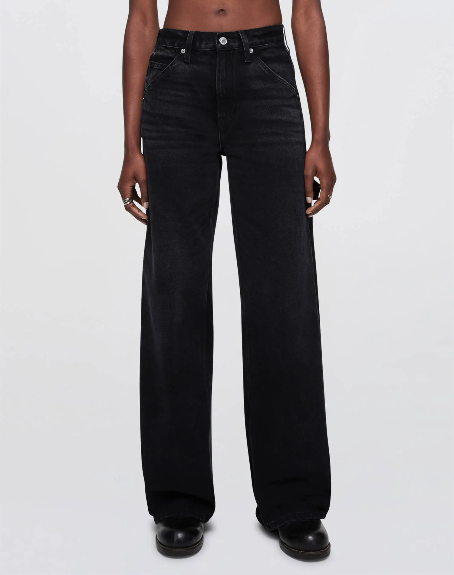 Comfort Stretch Painter Jean - Crafted Black sold by Re/Done