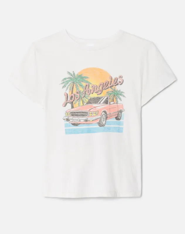 Classic "LA Drive" Tee - Vintage White sold by Re/Done