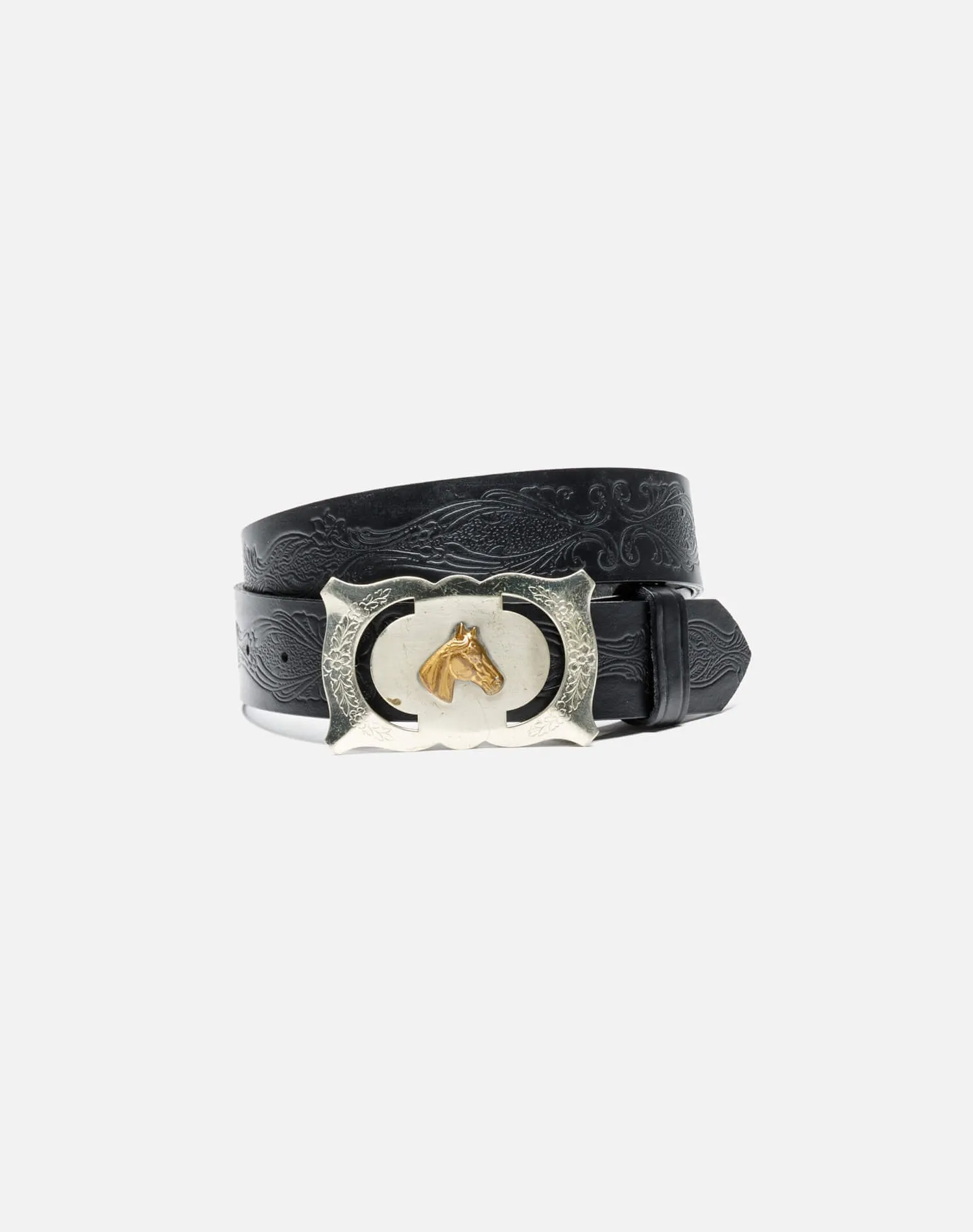 70s Embossed Leather Horse Belt sold by Re/Done product image thumbnail 3