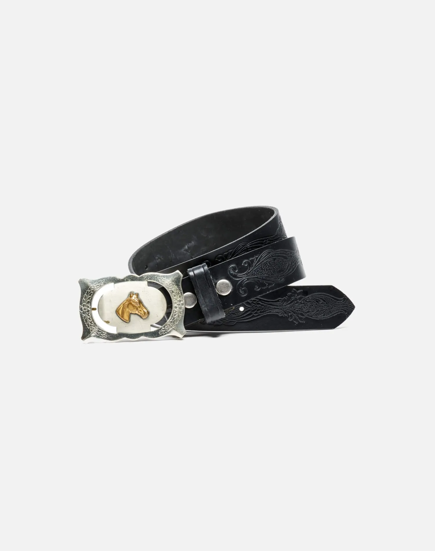 70s Embossed Leather Horse Belt sold by Re/Done product image thumbnail 5