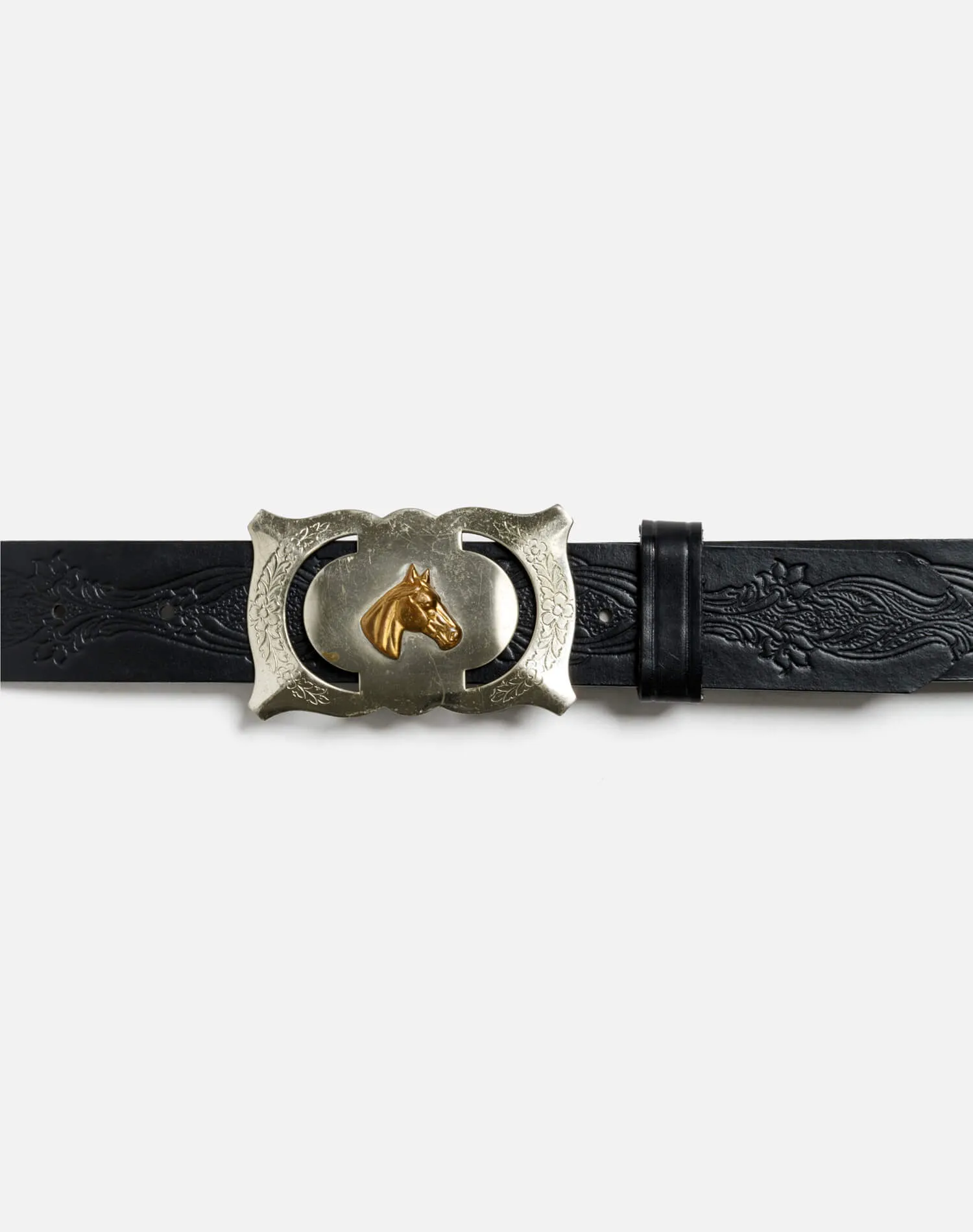 70s Embossed Leather Horse Belt sold by Re/Done product image thumbnail 4