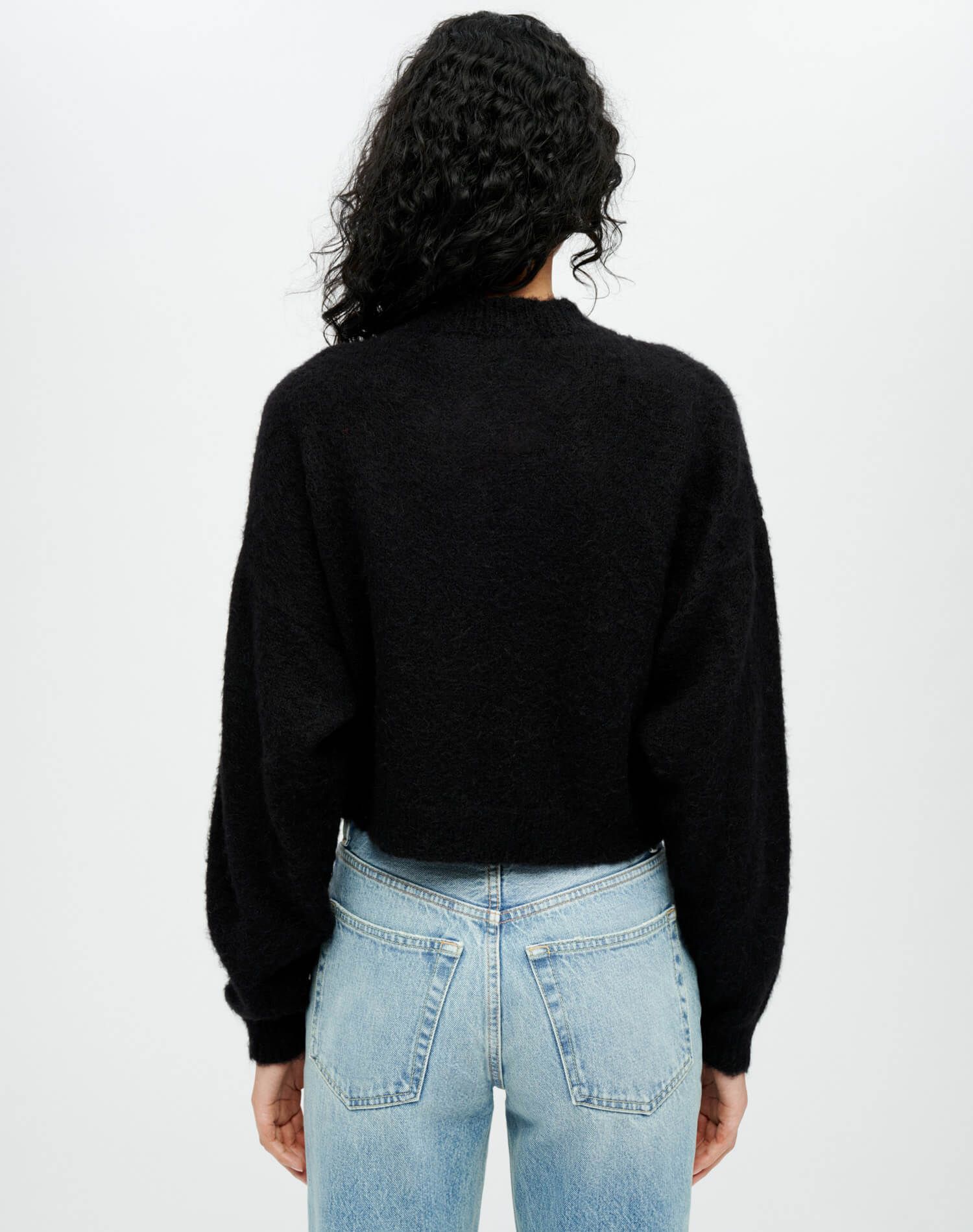 Intarsia Crew Cardigan - Black Multi sold by Re/Done product image thumbnail 4