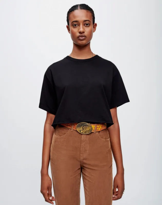 90s Cropped Easy Tee - Black sold by Re/Done