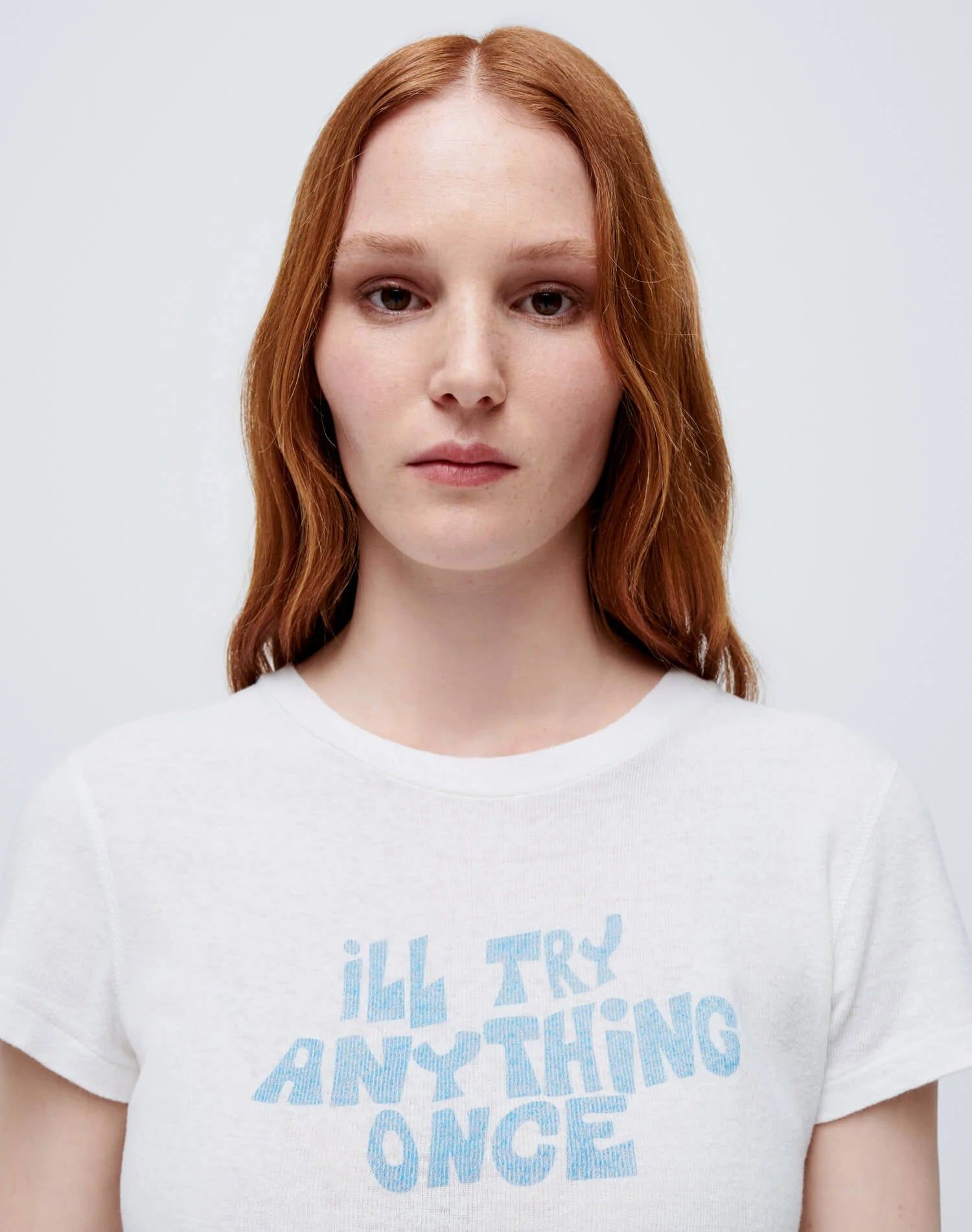90s Baby "I'll Try Anything" Tee - Vintage White sold by Re/Done product image thumbnail 5