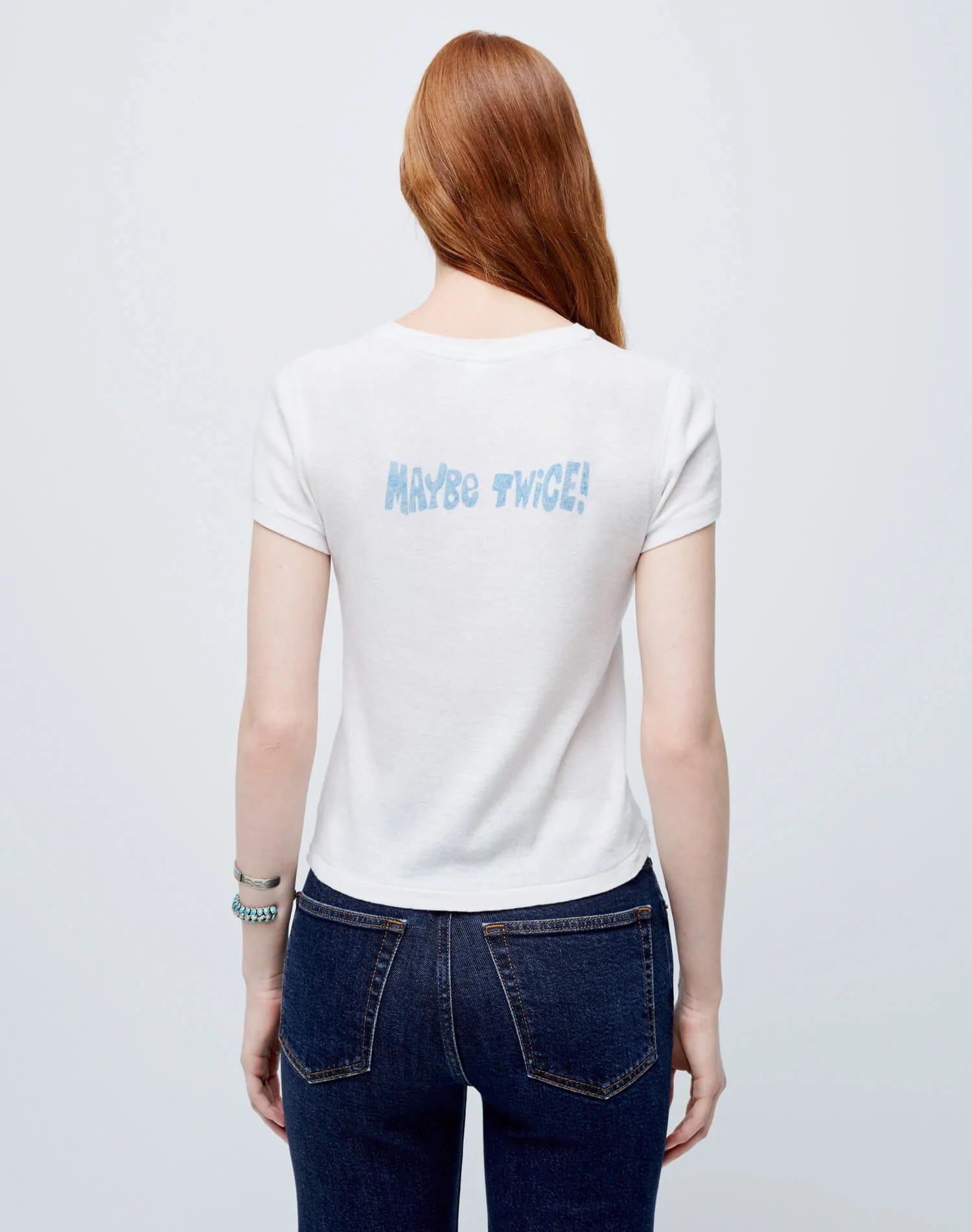 90s Baby "I'll Try Anything" Tee - Vintage White sold by Re/Done product image thumbnail 7