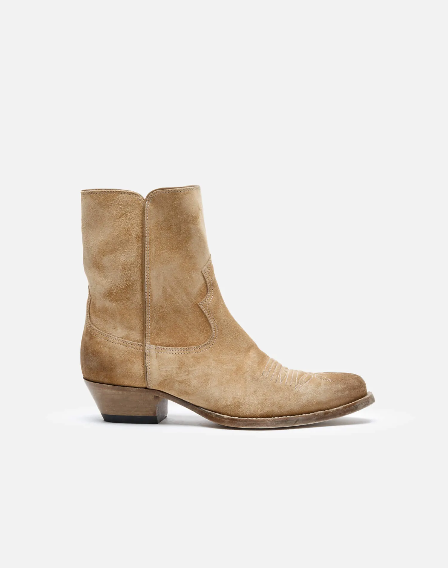 Western Boot - Tan Suede sold by Re/Done