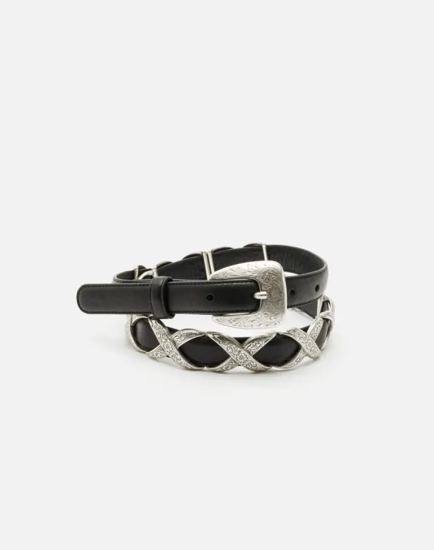 90s Western Belt - Black sold by Re/Done