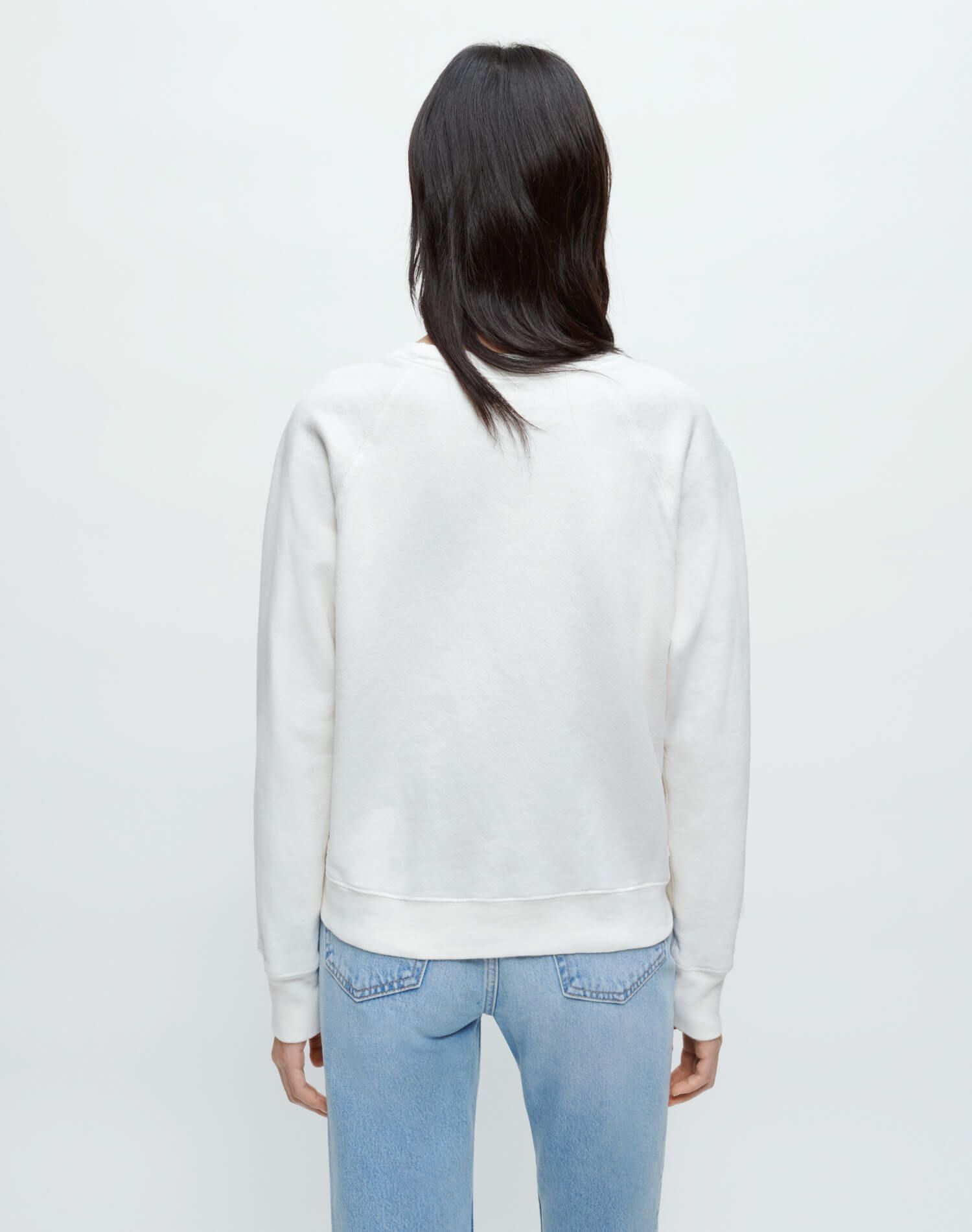 Classic Raglan Crewneck - Vintage White sold by Re/Done product image thumbnail 5