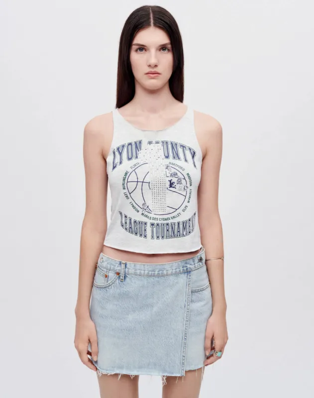 Upcycled Crystal Raw Tank sold by Re/Done