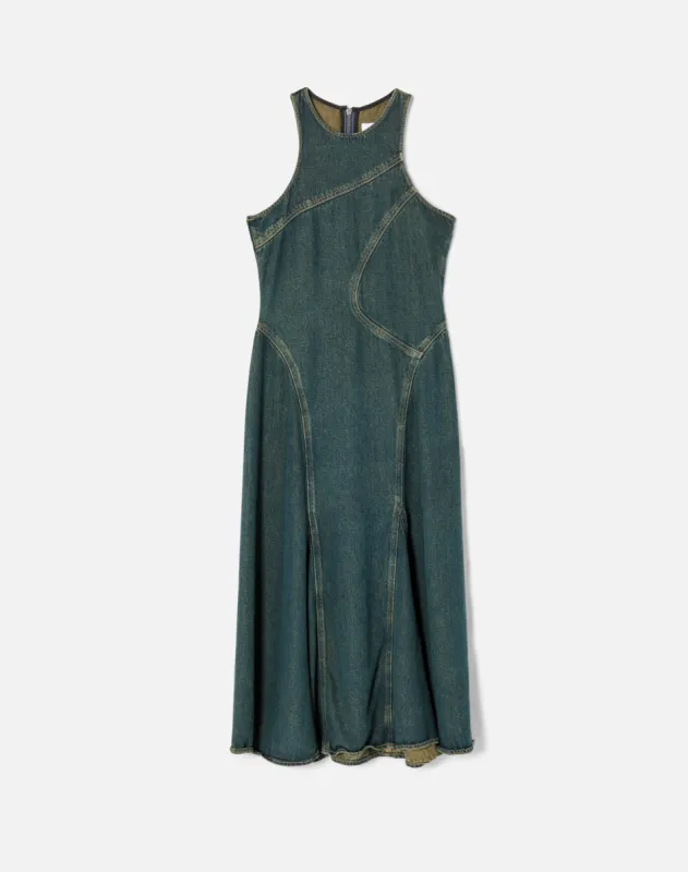 Racer Tank Dress - Lagoon sold by Re/Done