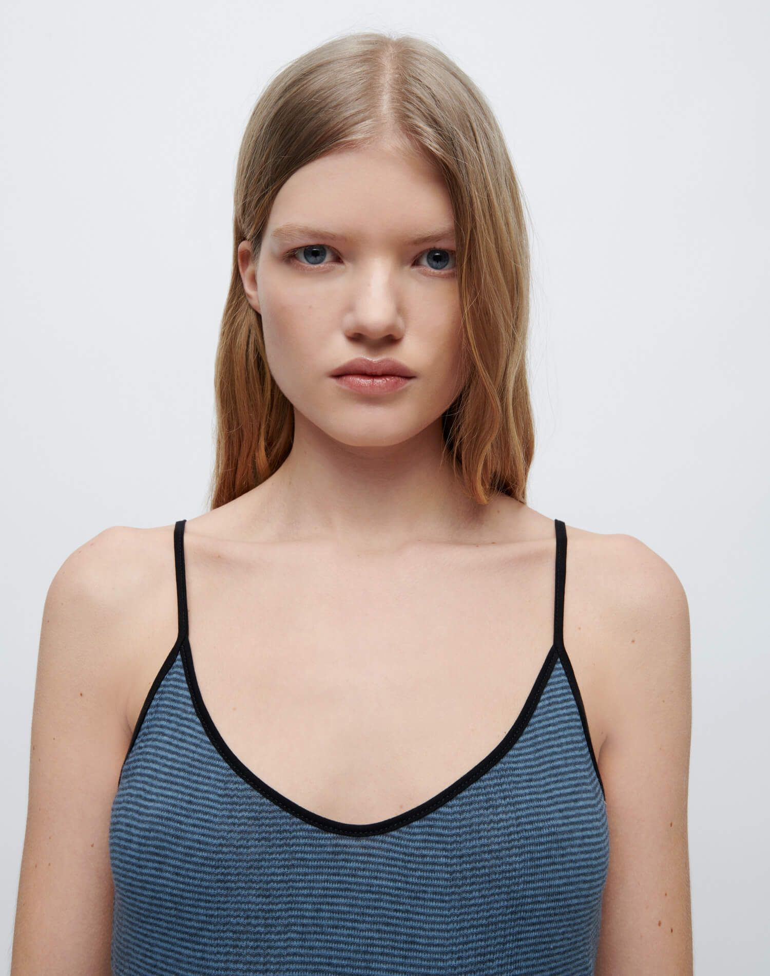 90s Spaghetti Strap Tank - Steel Blue Stripe sold by Re/Done product image thumbnail 5