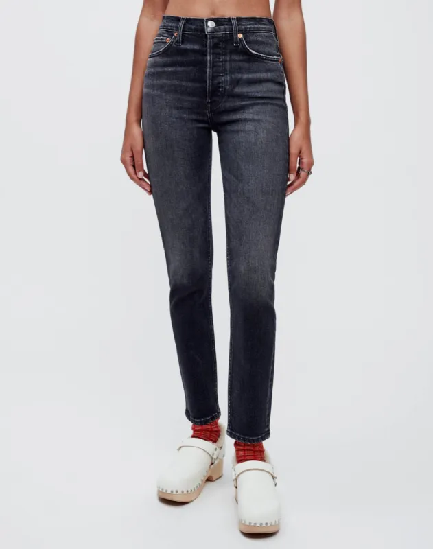 Extra Stretch High Rise Ankle Crop - Onyx Fade sold by Re/Done