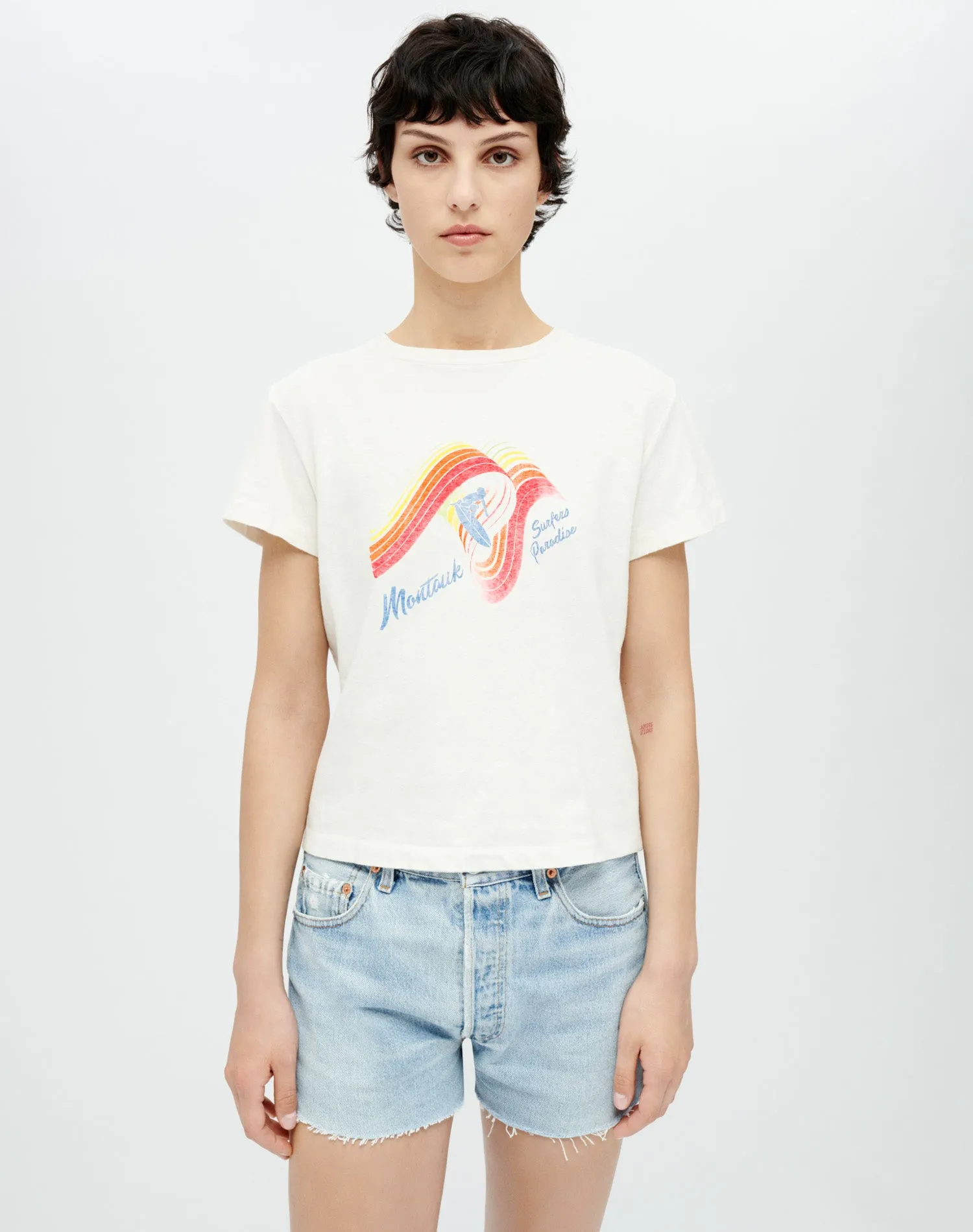 Classic "Montauk" Tee - Vintage White sold by Re/Done