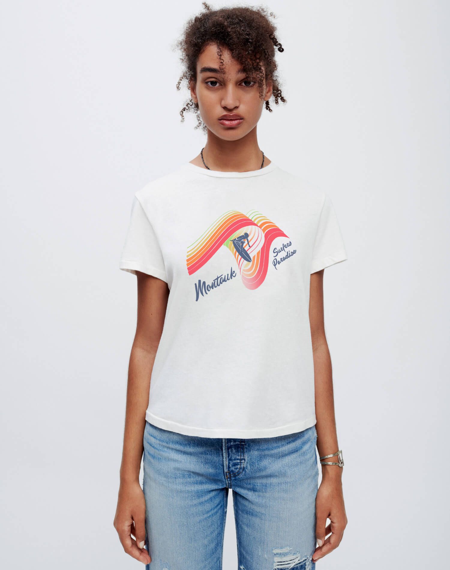 Classic "Montauk" Tee - Vintage White sold by Re/Done product image thumbnail 2
