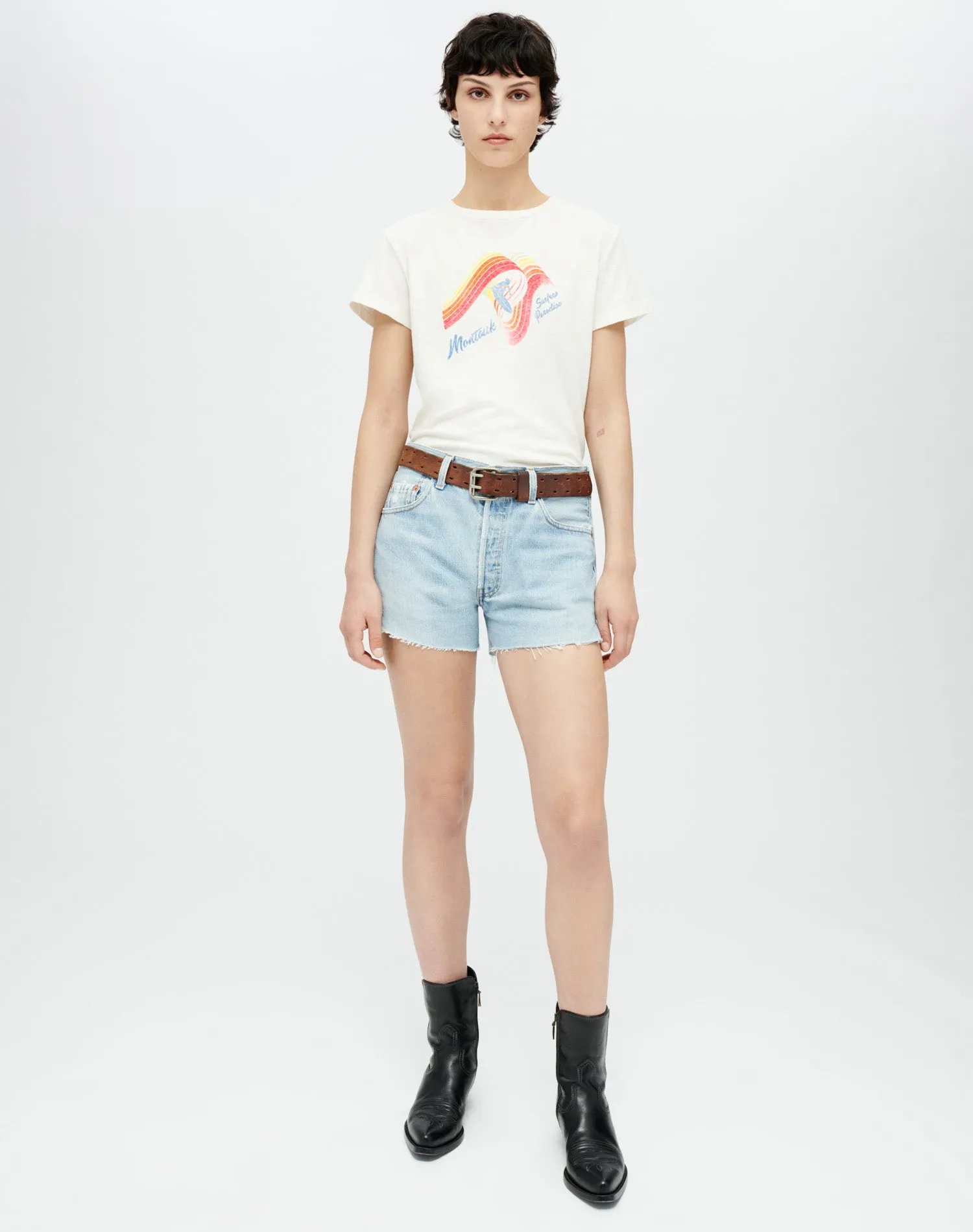 Classic "Montauk" Tee - Vintage White sold by Re/Done product image thumbnail 2