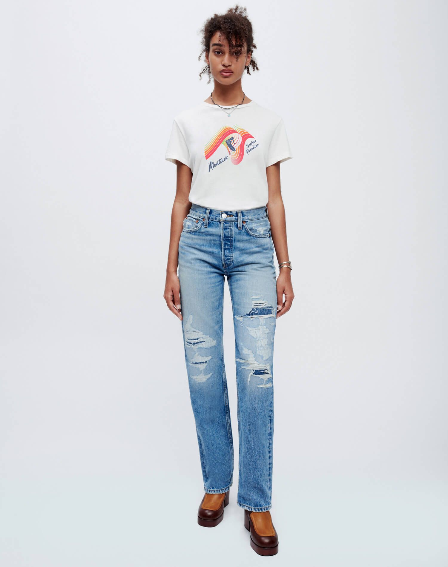 Classic "Montauk" Tee - Vintage White sold by Re/Done