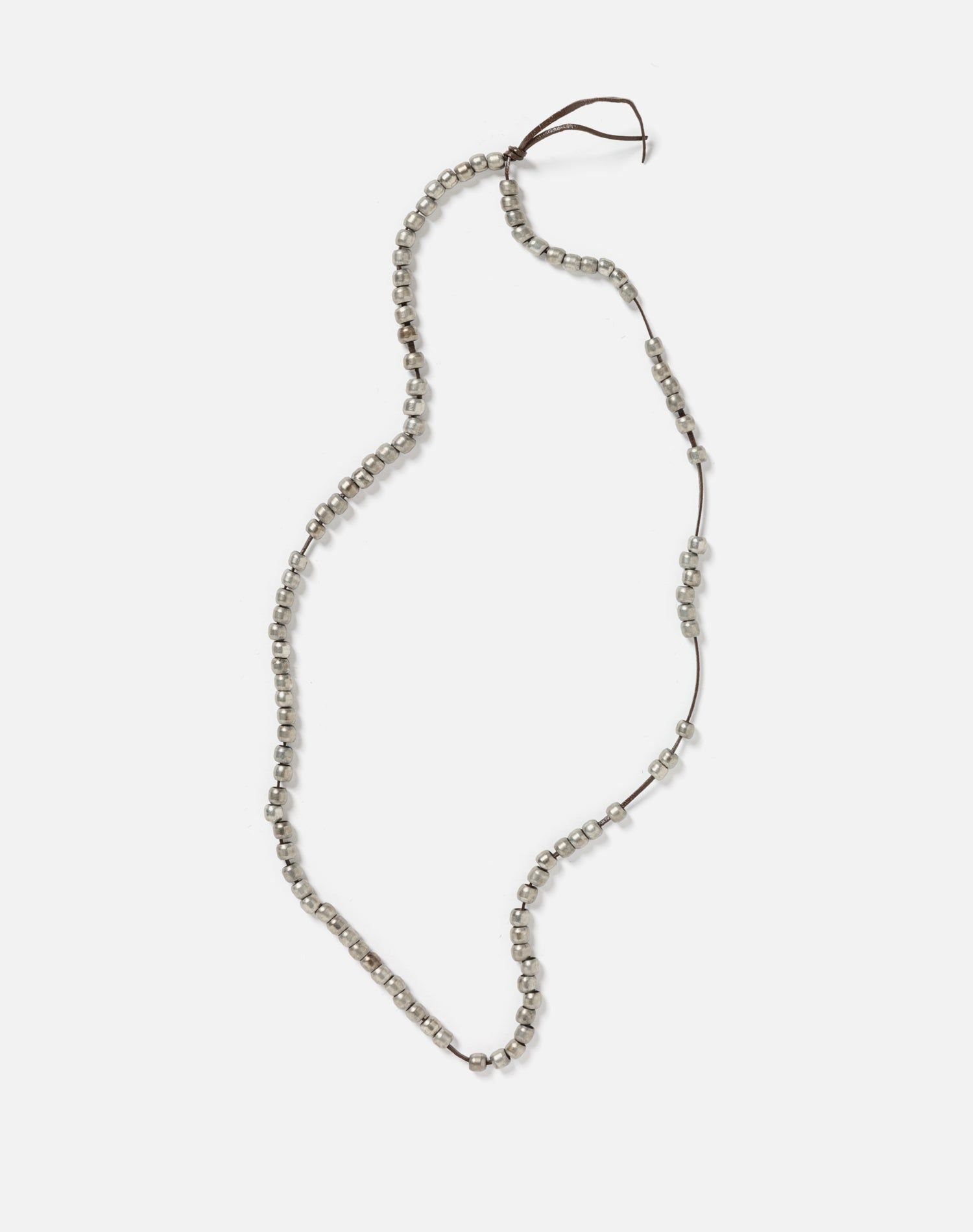 Silver Padre Beads On Leather Cord sold by Re/Done product image thumbnail 3