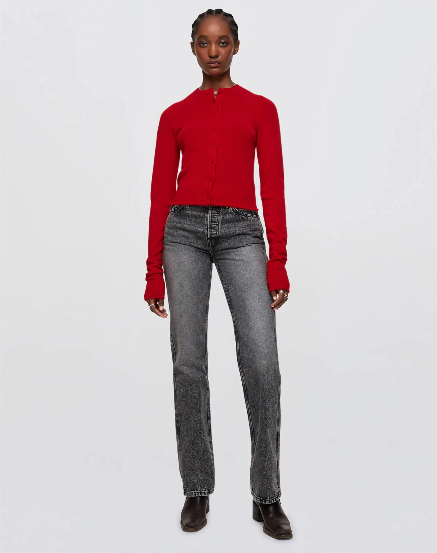Cashmere Crewneck Cardigan - Fire sold by Re/Done product image thumbnail 2