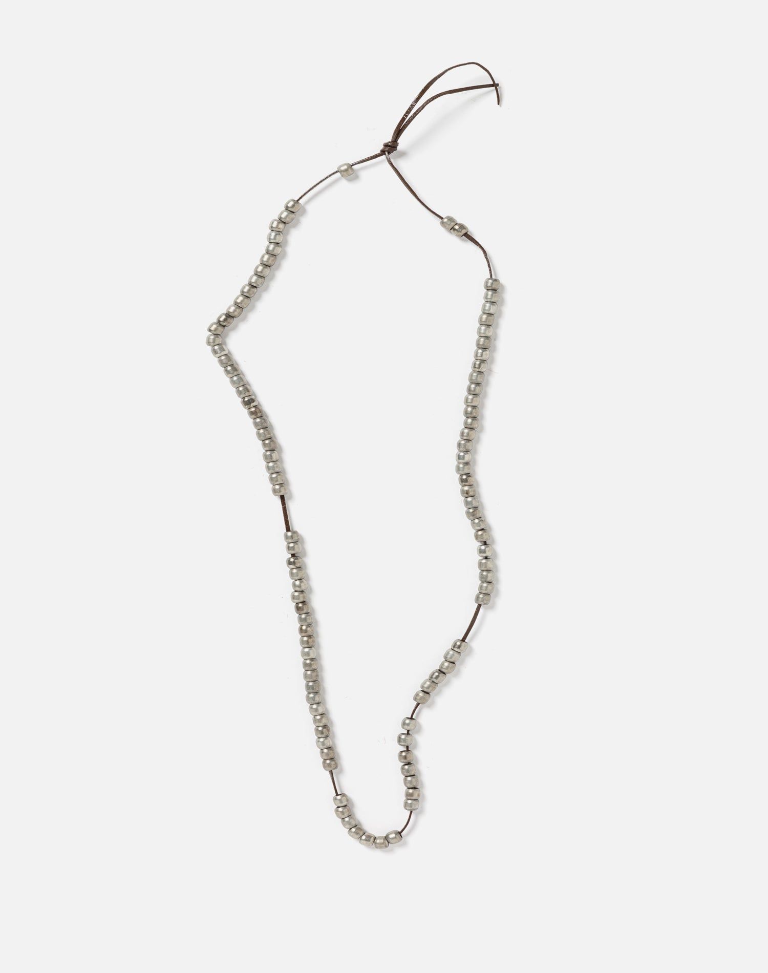 Silver Padre Beads On Leather Cord sold by Re/Done product image thumbnail 2
