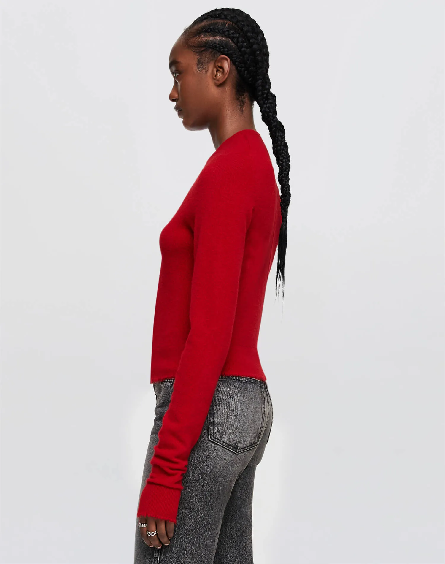 Cashmere Crewneck Cardigan - Fire sold by Re/Done product image thumbnail 4